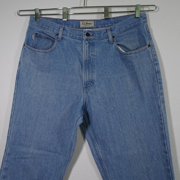 LL Bean Denim Jeans Men's Size 38x32 Blue Cotton Classic Fit - Picture 2 of 9